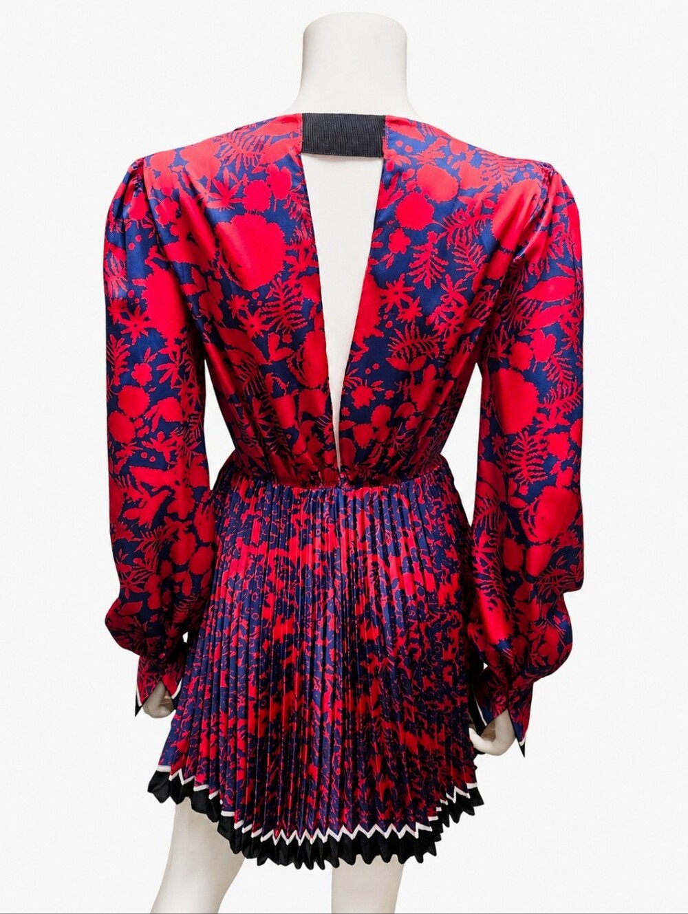 SELF-PORTRAIT | Long Sleeve Floral Print Mini Dress in Size US 2 - Picture 6 of 11